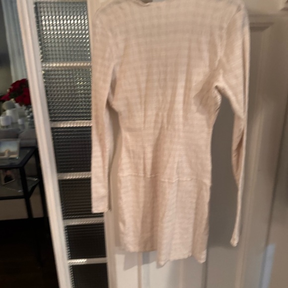 NWT $88 Free People dress Long Sleeve Stretch Dress Cream Size Small - Picture 10 of 10